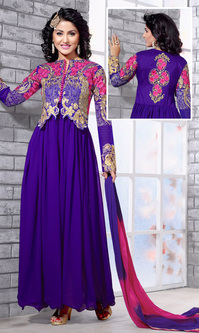 Hina Khan Blue Georgette Suit (Nayantara - 11005)